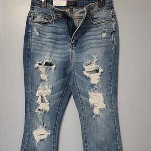 Judy Blue Country Roads Distressed Skinny Jeans